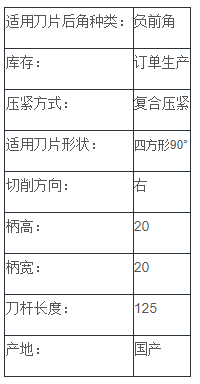 负前角外圆车刀