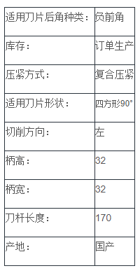 负前角外圆车刀