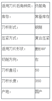 负前角内孔车刀
